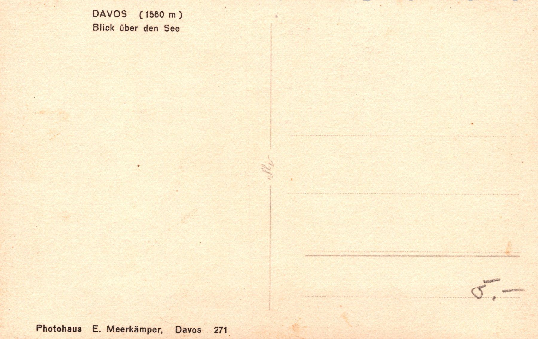 Cartoline postali: 0077 - Postkarte / Ansichtskarte - Davos Davosersee – Usato da Reinach BL venduto da Boston-Verkauf 1