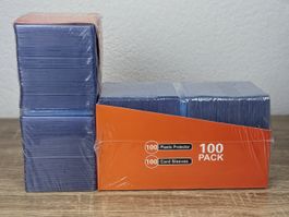 Lot de 200 Sleeves & 200 Toploaders Cartes à collectioner