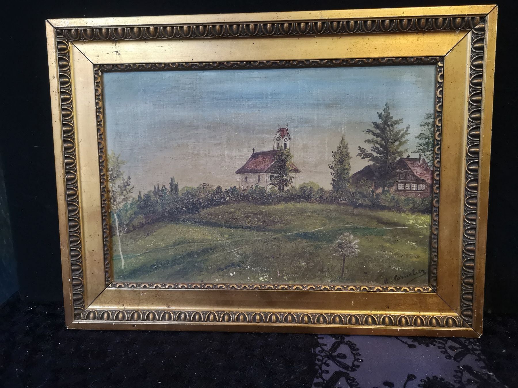 Gemälde: Ancienne toile signée – Gebraucht aus Genève von Qanil77