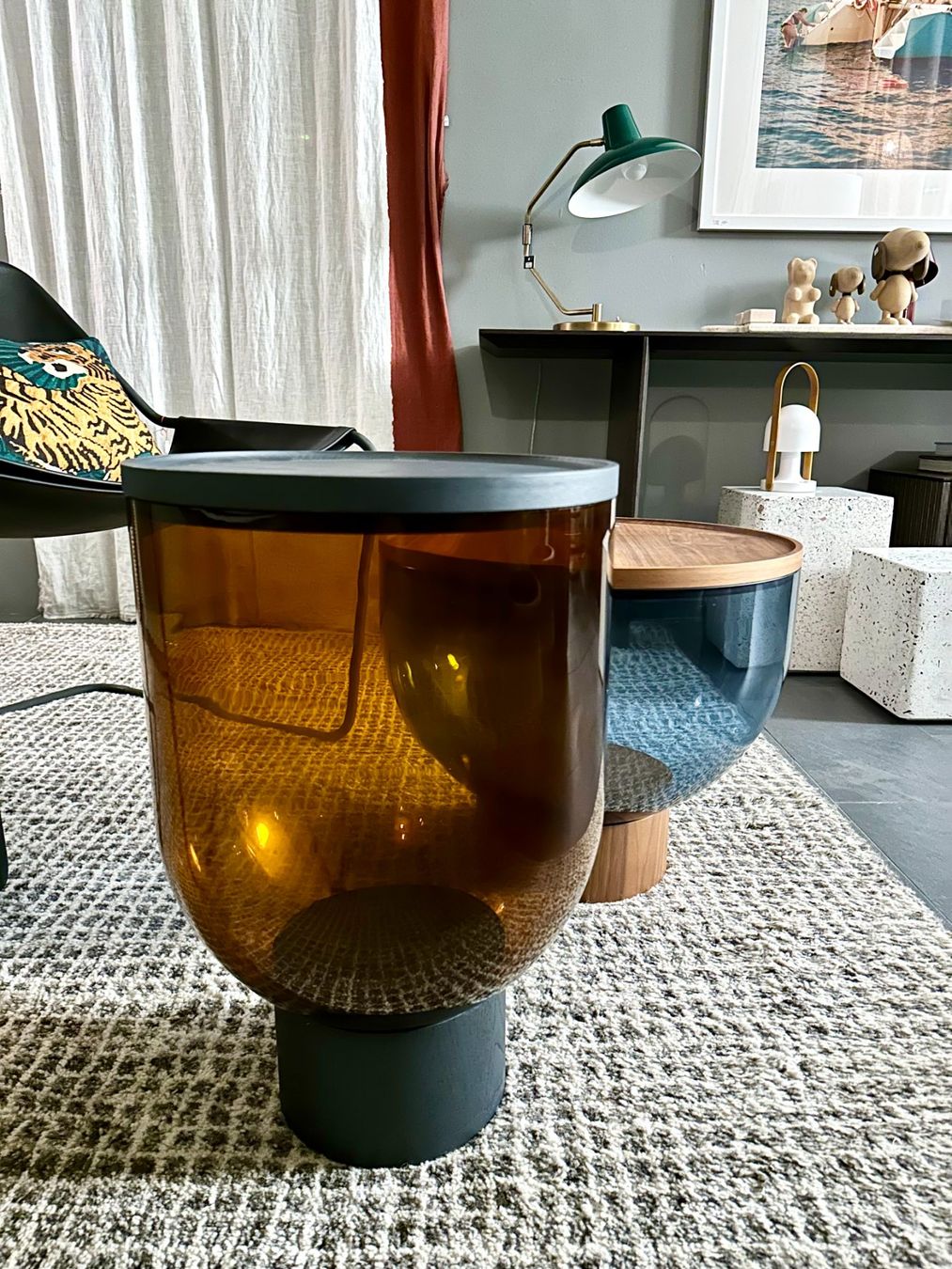 Comodini: Design Beistelltisch, Sidetable, Muranoglas mit Holz Tablett – Nuovo (secondo la descrizione) da Zürich venduto da Robinejoya 3