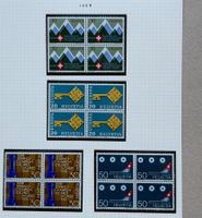LOT 4 ER BLOCKS BRIEFMARKEN SCHWEIZ NEU 1968