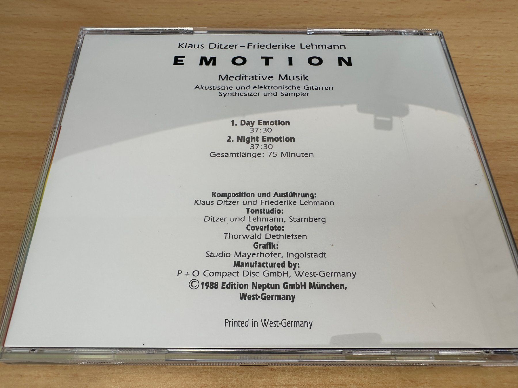 CD: Klaus Ditzer, Friederike Lehmann – Emotion – Usato da Rikon im Tösstal venduto da Alpenmutz 1