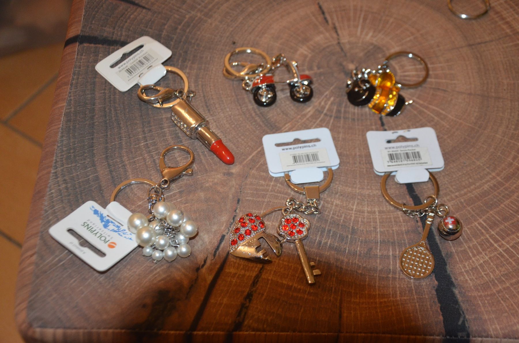 Portachiavi: 6 STUCK PORTE CLEE – Nuovo e nell'imballaggio originale da Chiasso venduto da Dolly015
