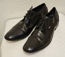 Bugatti Herren Business-Schuhe Gr. 45 Schwarz Echtleder