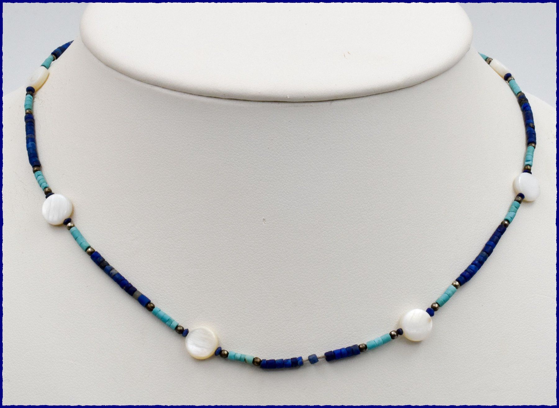 Catenine: ♛ Echter Türkis & Lapis 925 Silber – Nuovo e nell'imballaggio originale da Oberglatt ZH venduto da Hot-Spot 2