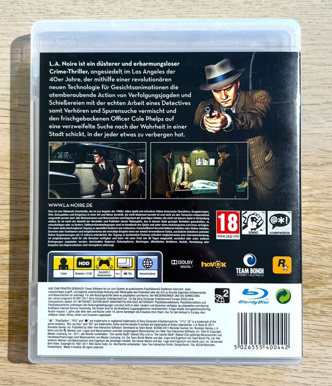 Sony Spiele: L.A Noire PS3 – Gebraucht aus St. Gallen von Alpine.Arcade 1