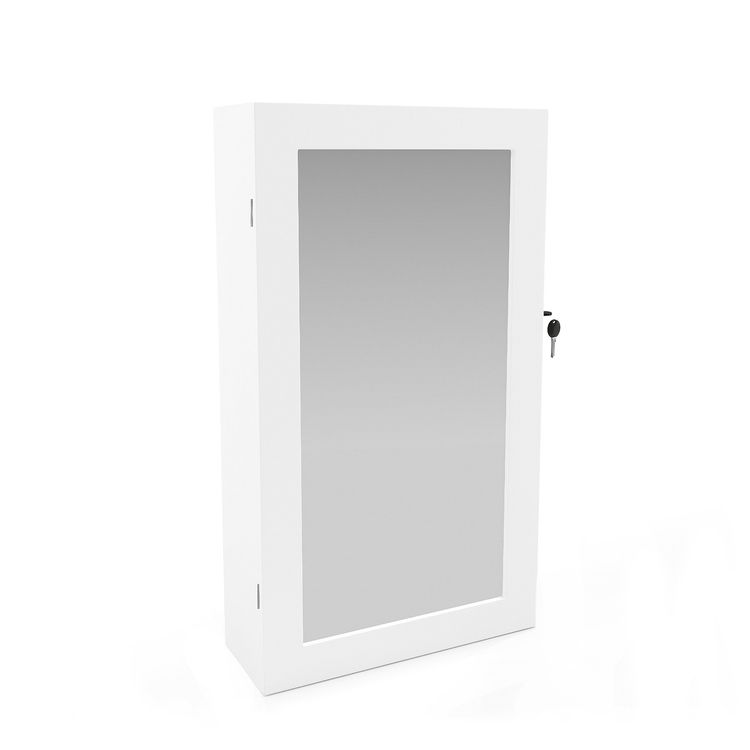 CHARMAID Rollbarer Schmuckschrank Mit 6 LEDs & Ganzkörperspiegel – Abschließbar, Braun, 157,5 Cm Hoch