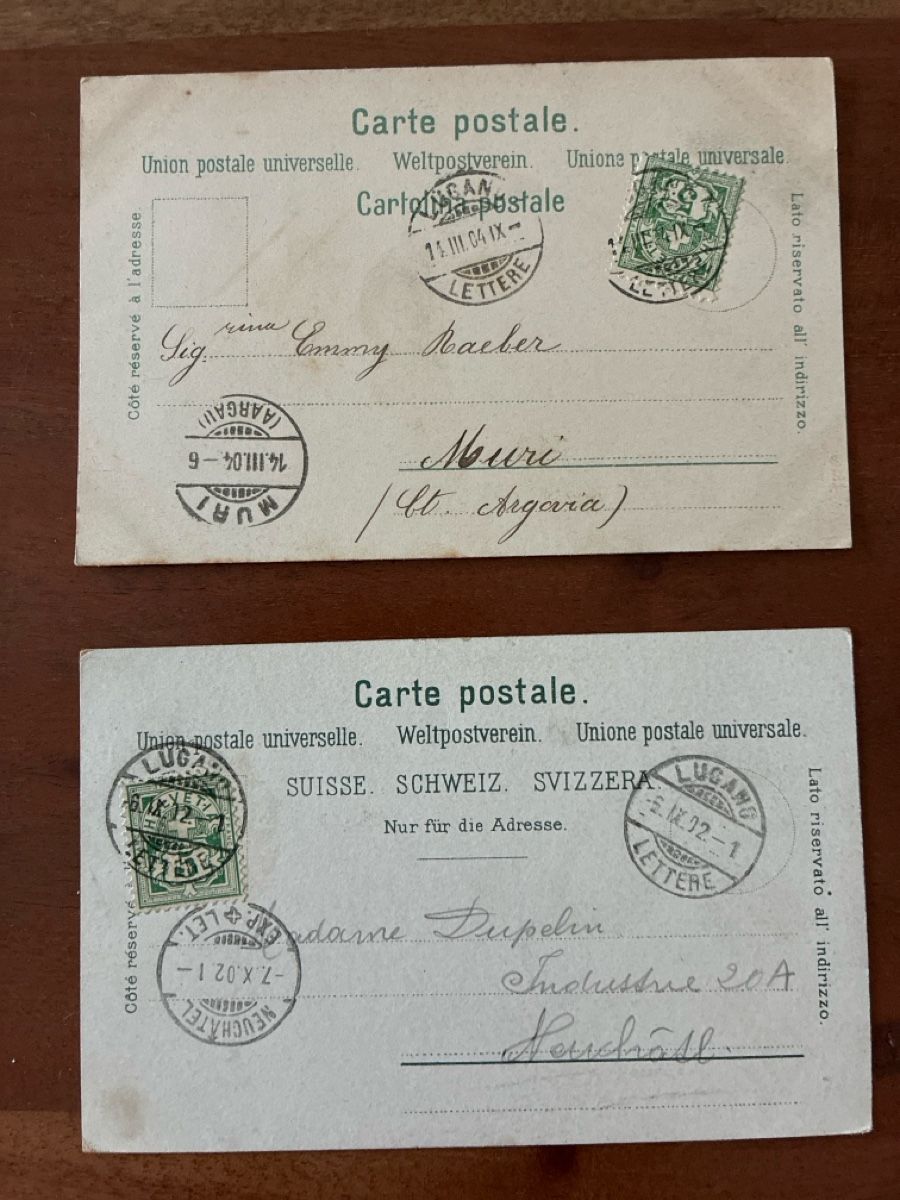 Cartoline postali: 10 Ansichtskarten Schweiz von Lugano TI. D – Usato da Oftringen venduto da Cla.vD.74 1