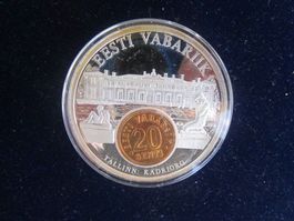 Estland - versilb. Medaille 50mm - PP