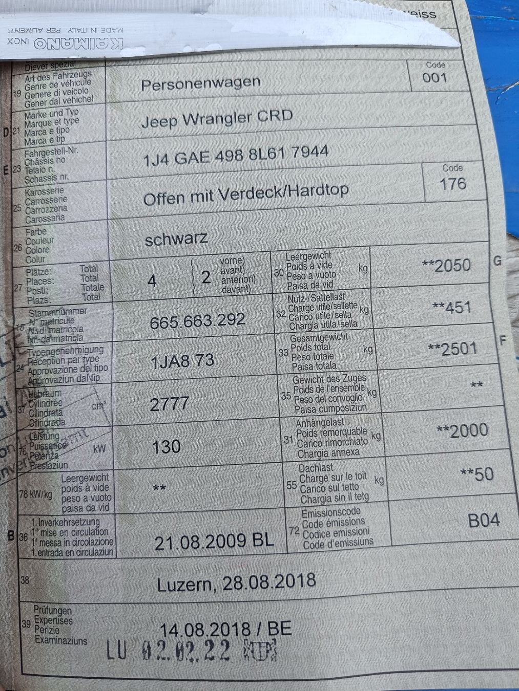 Jeep Automobili: jeep rubicon wrangler crd – Usato da wittenbach venduto da frisen 9
