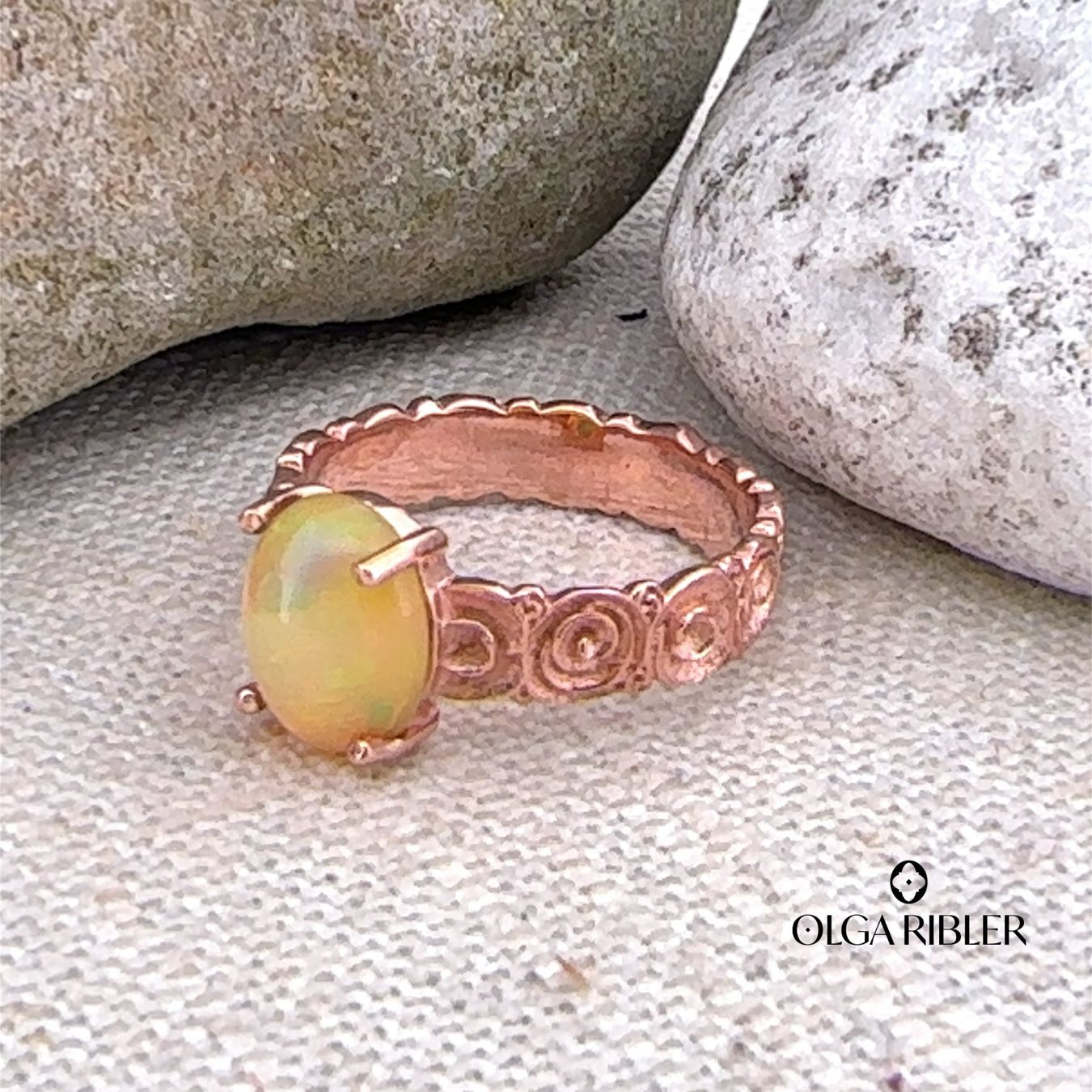 Olga Ribler Anelli: Unikate Silber Ring 925 mit Opale Grösse 56 – Nuovo (secondo la descrizione) da Luzern venduto da Schmuckoutlet 2