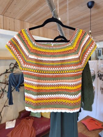 Crop top gestrickt baumwolle S-M