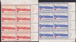 1939, Nr.240+241 (rotes Kreuz) Satz Bogenteil postfrisch **.