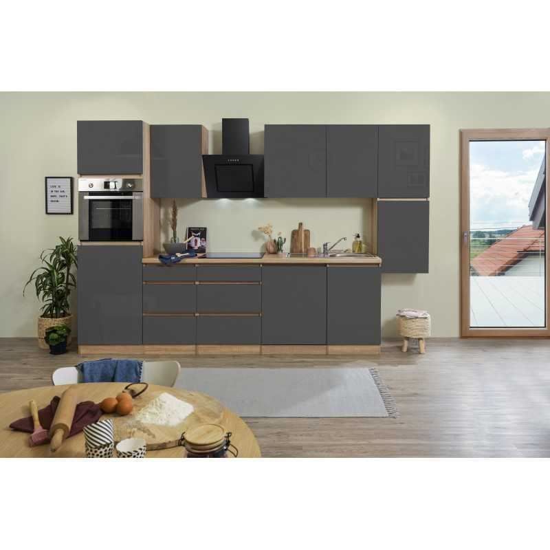 Cucine complete: 034 Küchenzeile Küchenblock 330cm E/SO/GR -Küche Einbauküche – Nuovo e nell'imballaggio originale da Wallenwil venduto da toesstalvertrieb