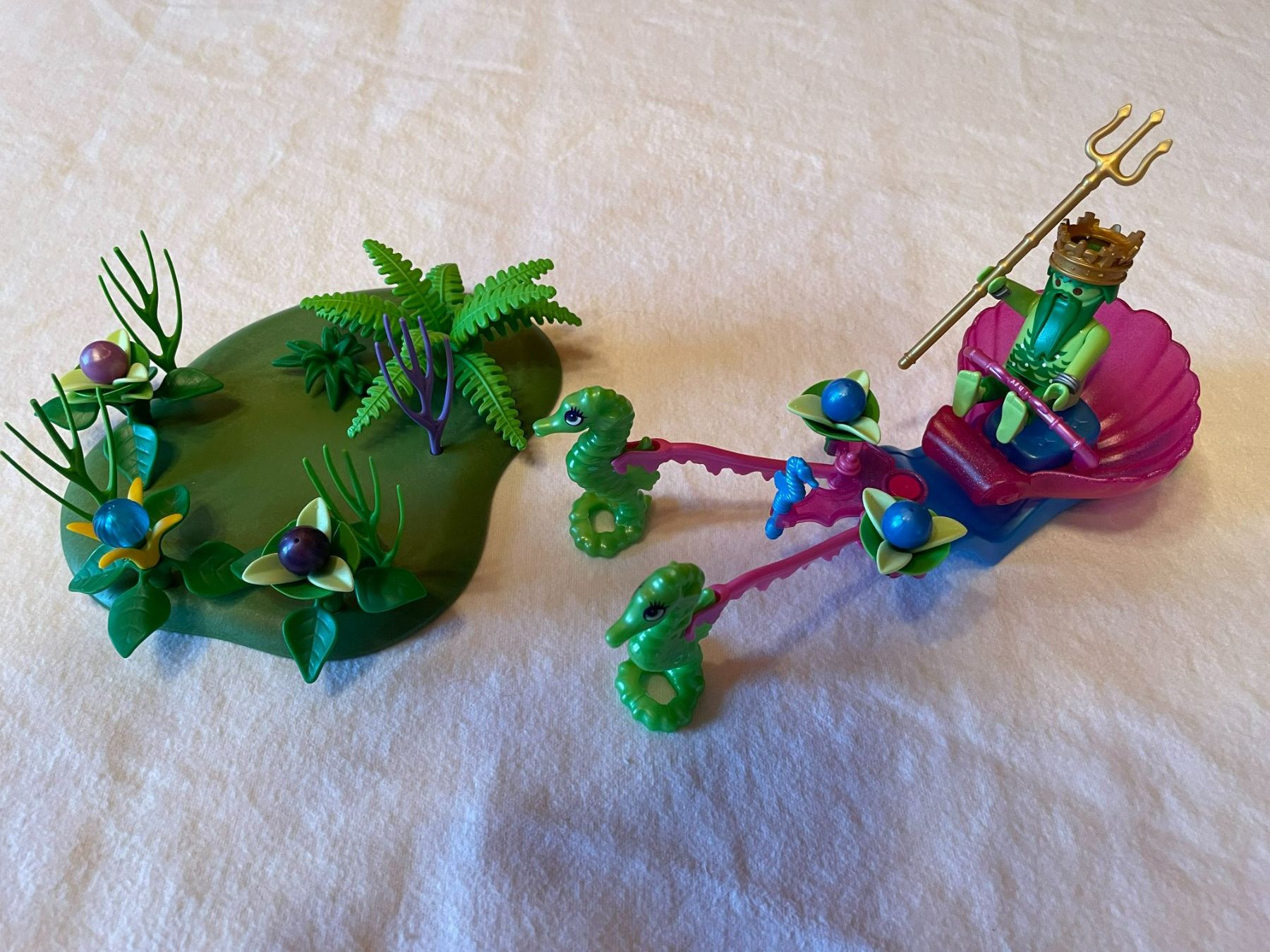 Playmobil Giocattoli: Playmobil Meereskönig-Kutsche mit Seepferdchen – Usato da Widnau venduto da Fundgrube54