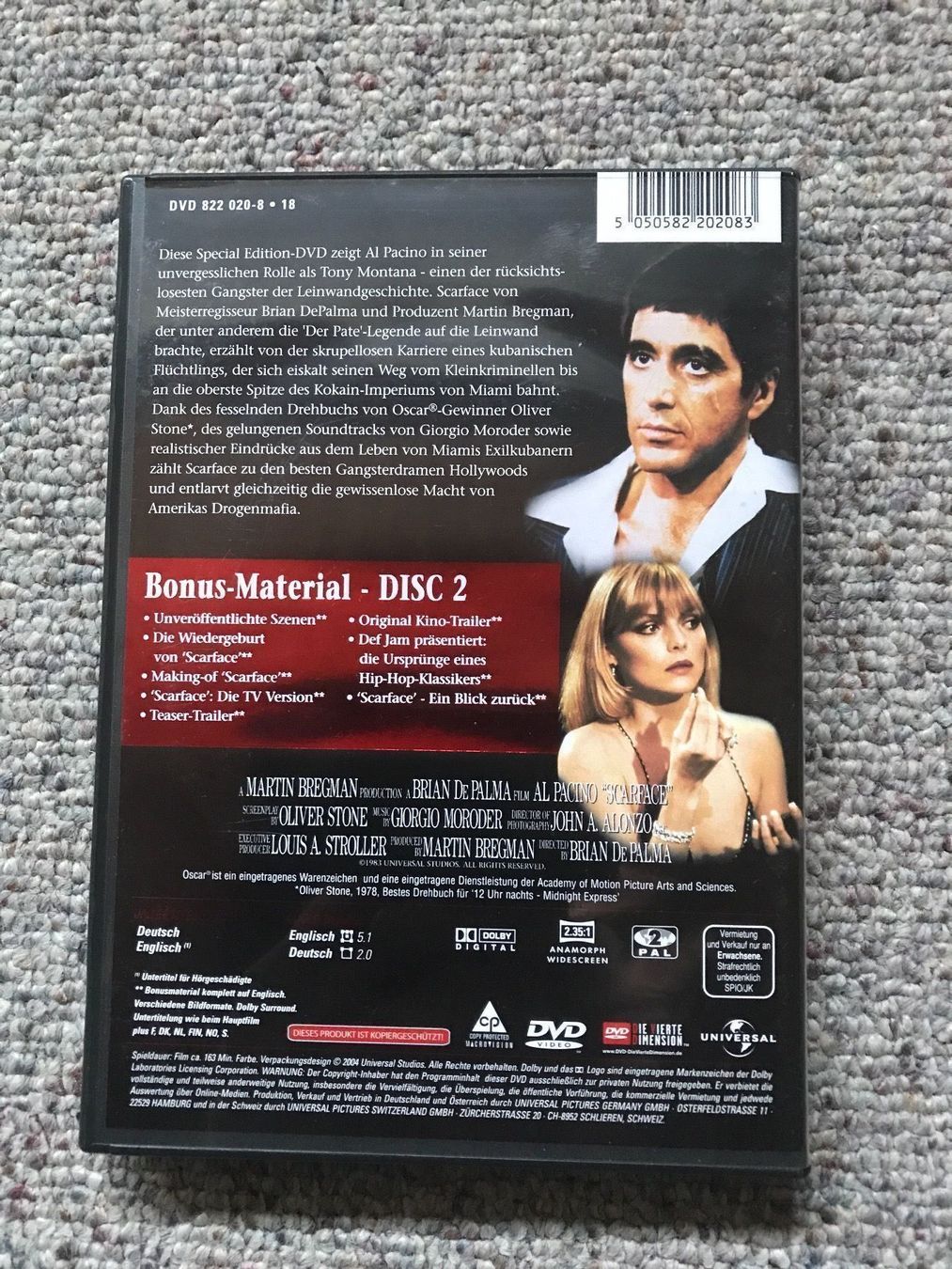 Tutti i DVDs: Scarface - Special Edition (2006) dvd – Usato da Liestal venduto da Adam-Grey 1