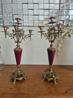 Chandelier, candelabre Louis XVI bronze et porcelaine C31