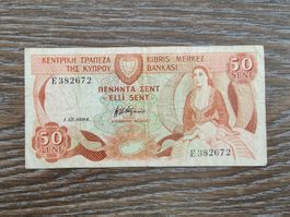 Zypern 50 Cents 1984