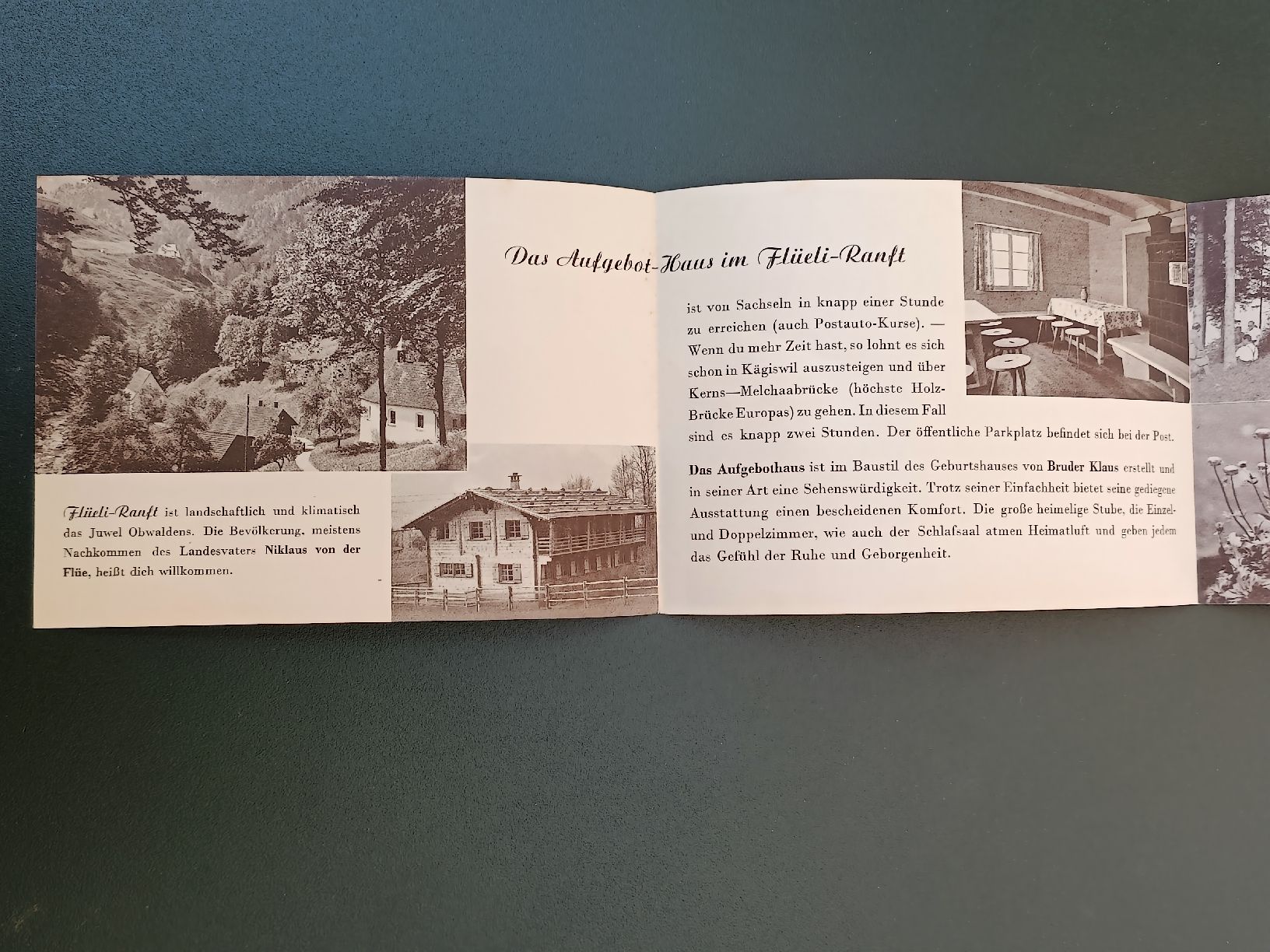 Dokumente: Alter Prospekt / Haus im Flüeli - Ranft ca. 1940 – Gebraucht aus Brugg AG von Ente015 1