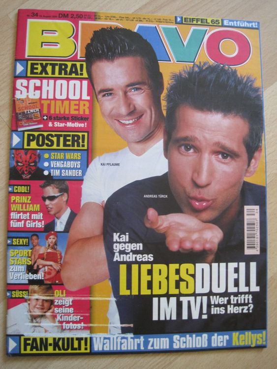 Bravo Nr 34 v 19 Aug 1999 Kai Pflaume Prinz William Oli P & Kaufen