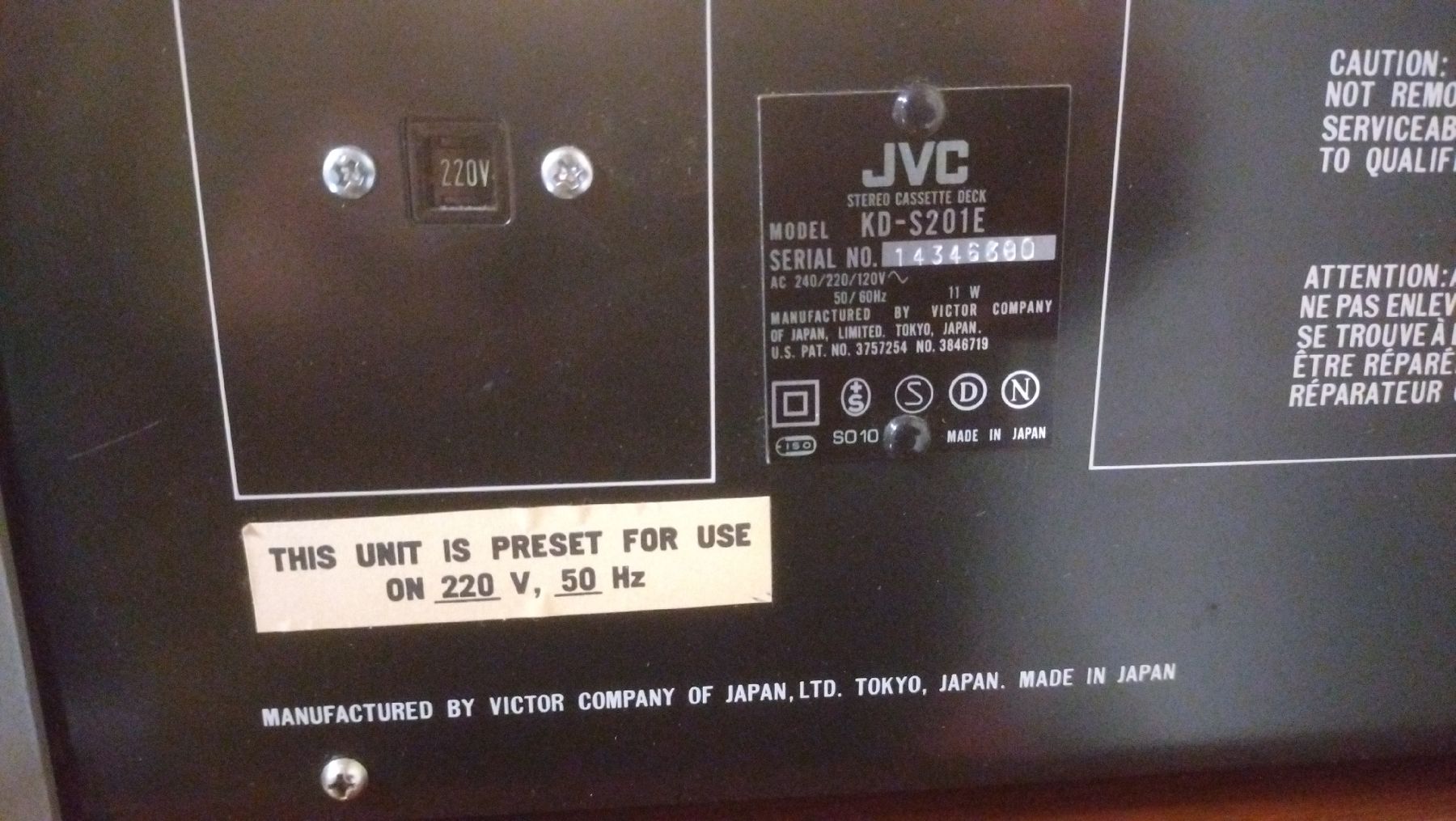 JVC Registratori: Deck à Cassettes JVC KD-S201E vintage – Usato da Farvagny-le-Grand venduto da LaCaverne 5