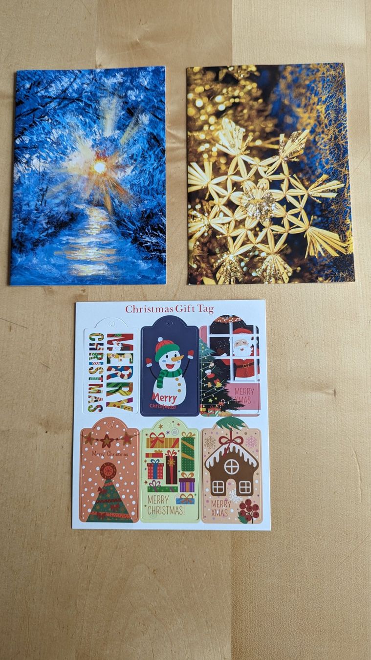 Cartoline: schöne Weihnachtskarten + Weihnachtsanhänger – Nuovo (secondo la descrizione) da Wettingen venduto da Nini54