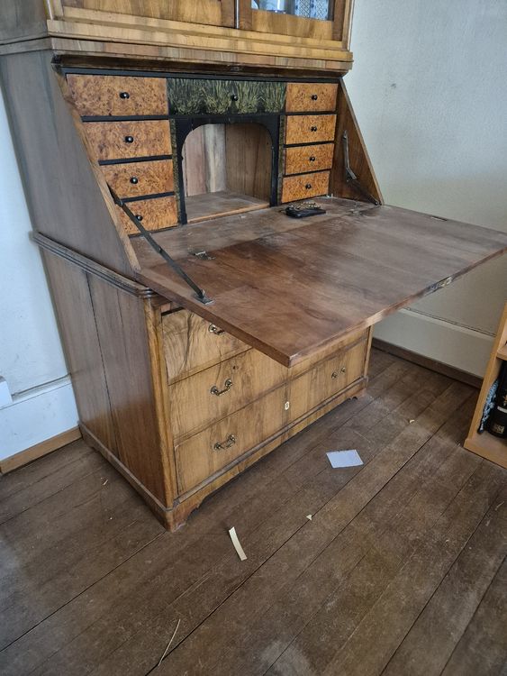 Secrétaire Ancien en Bois Massif - Meuble de Rangement 49 (D'occasion