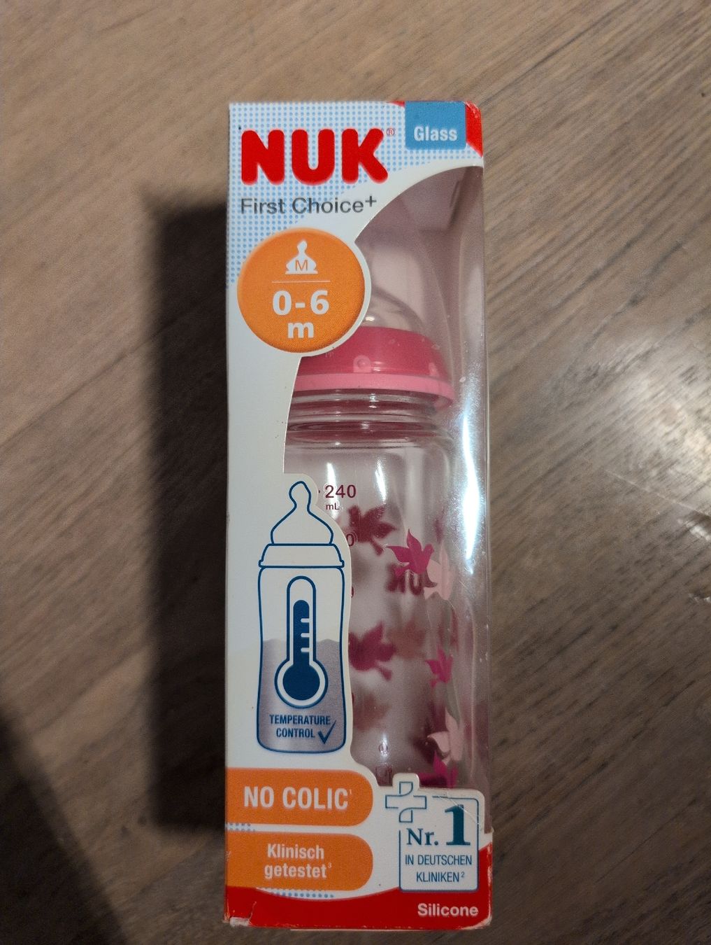 Pasti del neonato: NEU NUK First Choice Glasflasche, 0-6 Monate – Nuovo e nell'imballaggio originale da Uster venduto da Mooreas
