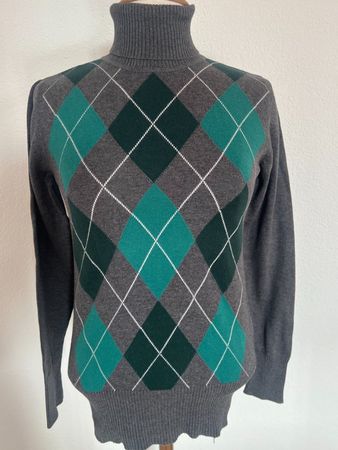 BIAGGINI Rollkragenpullover Gr. S, Grau/Grün