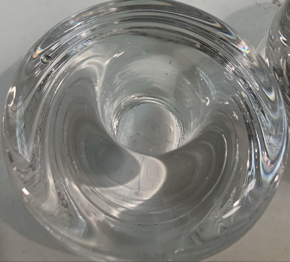 Portacandele: Paire de bougeoire en verre – Usato da rolle venduto da Tontonjulot 7