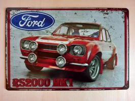Ford RS2000 MK 1 Blechschild