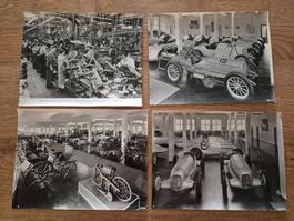 4 alte Fotos Daimler-Benz Museum und Werk