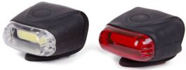 Fahrradlicht COB 2-teilig / weiss und rot  aus Silikon