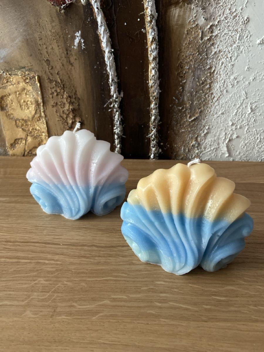 Candele: 2 Muschelkerzen – Nuovo e nell'imballaggio originale da Reinach BL venduto da Nike231