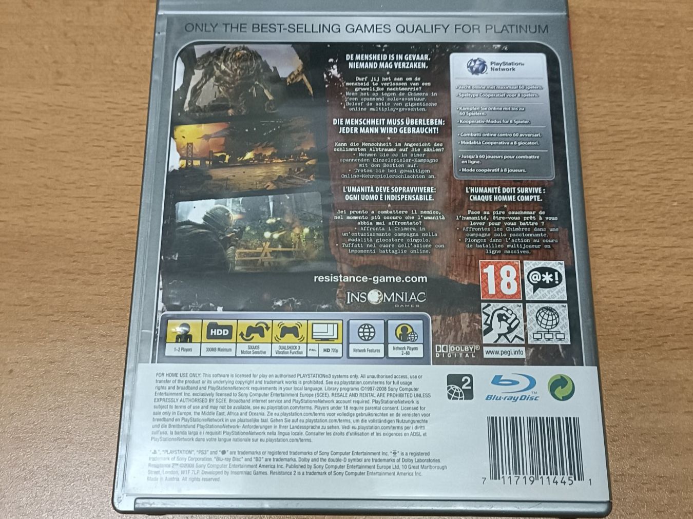 Sony Giochi: Resistance 2 PS3 – Usato da Köniz venduto da Gamecollect 1