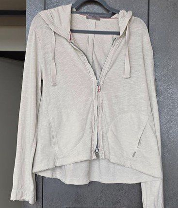 NILE Sweatjacke Kapuzenjacke, Organic Cotton, Gr. S offwhite