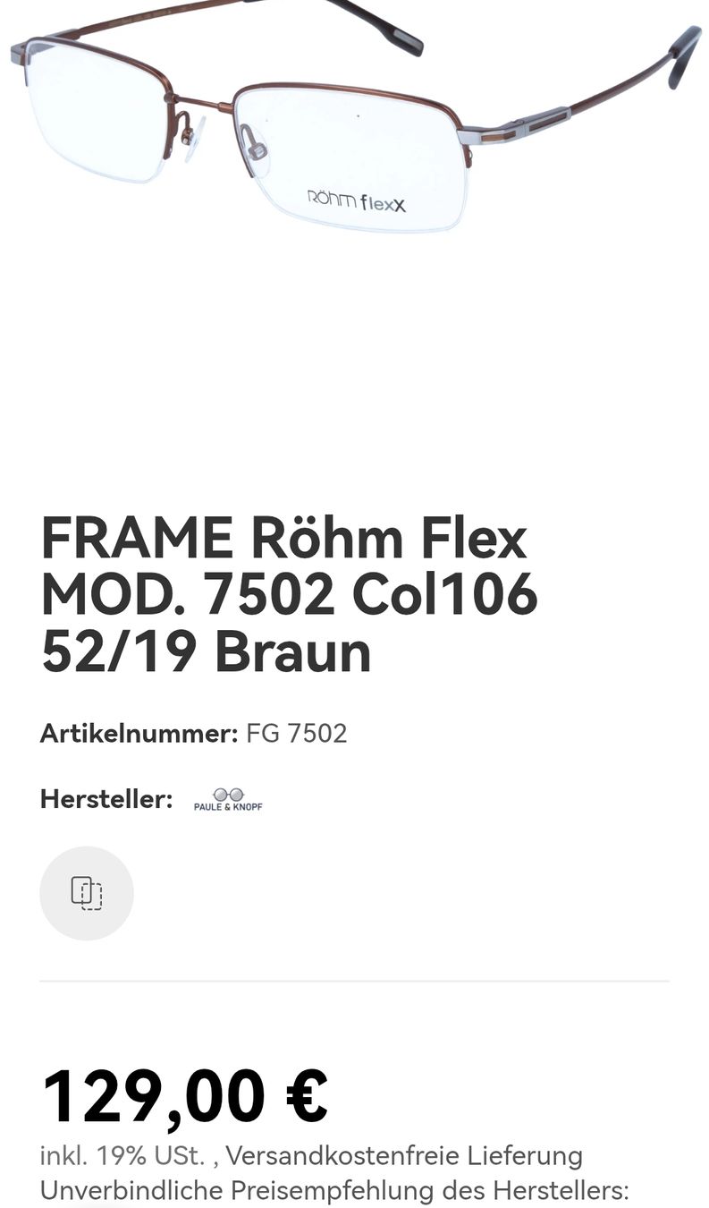 Occhiali & Lenti: Frame Röhm Flexx. Grau – Nuovo e nell'imballaggio originale da Schlieren venduto da vlalif 8