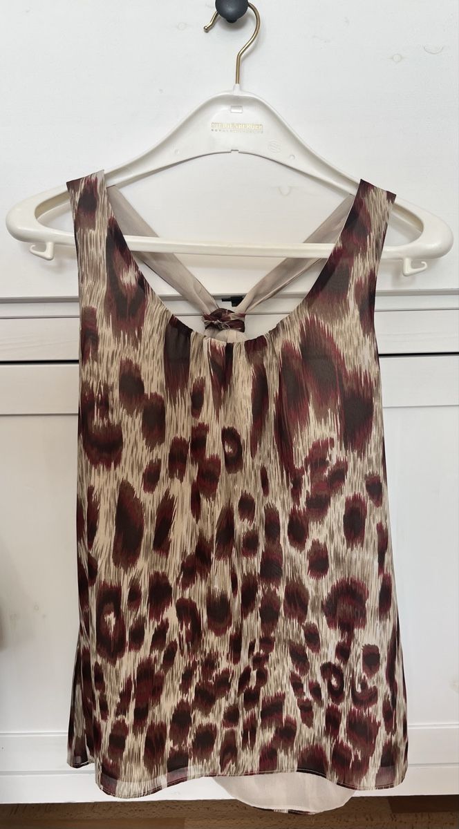 Gap Top: Gap XS Tank Top, Tie-Neck, Leopard Print – Nuovo (secondo la descrizione) da Gockhausen venduto da luna01056