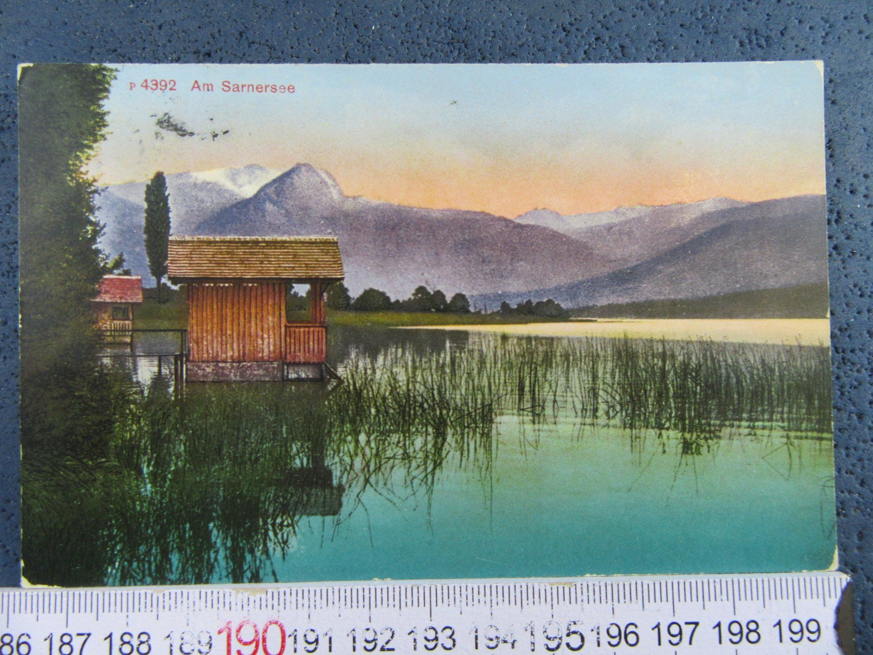 Ansichtskarten: SARNERSEE HAUS IM SCHILF 1910 AK ONW – Gebraucht aus Ettingen von Hausi4711