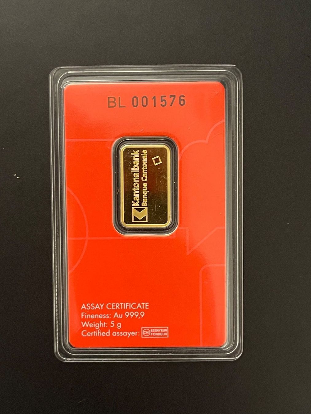 Metalli preziosi: Goldbarren 5 g Basel Kantonal Bank – Nuovo e nell'imballaggio originale da Untersiggenthal venduto da byiggy 1