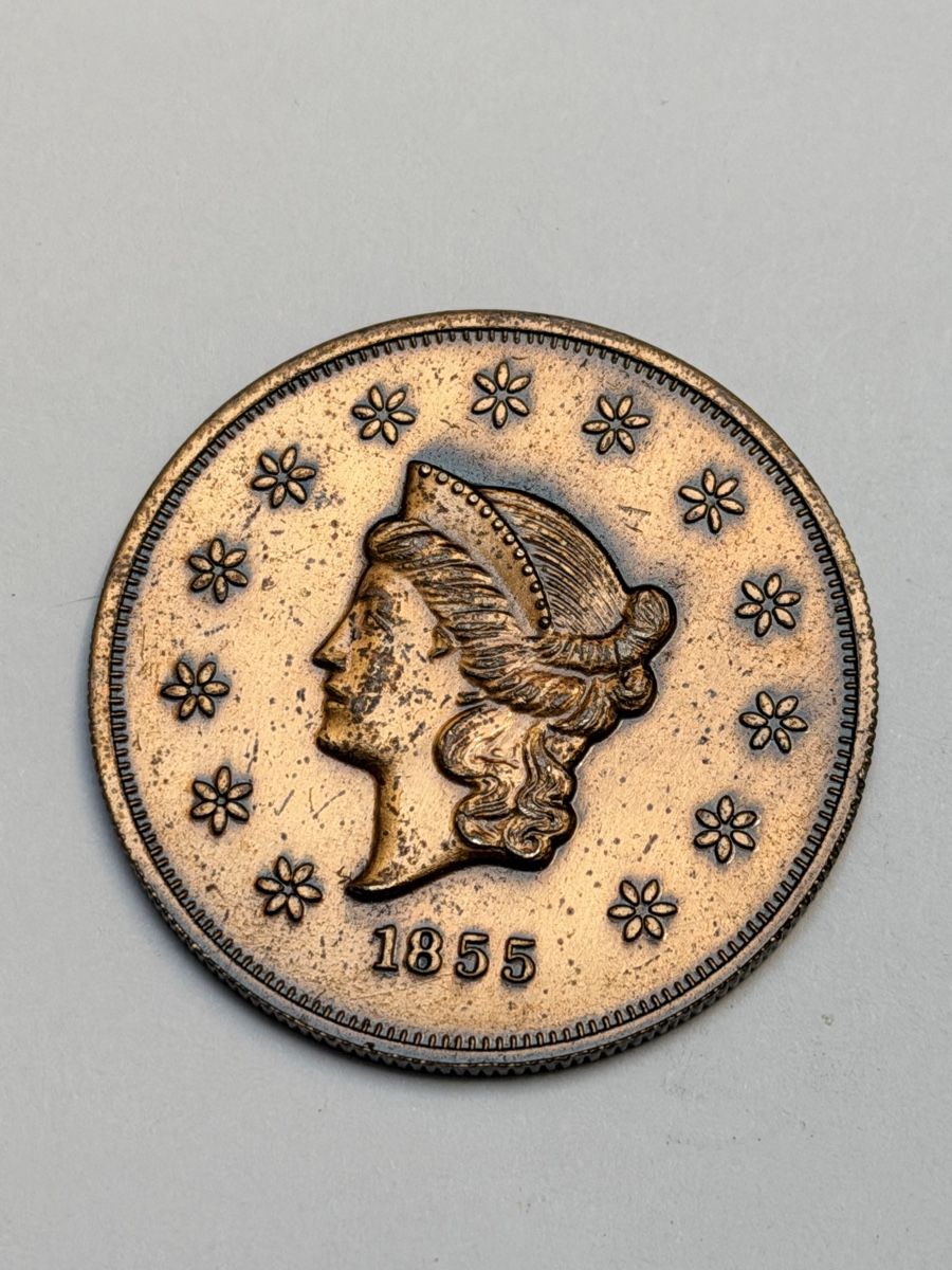 Alle Münzen: Copie 50 dollars Wass Molitor SF 1855 bronze – Gebraucht aus La Tour-de-Trème von Ahamaya 1