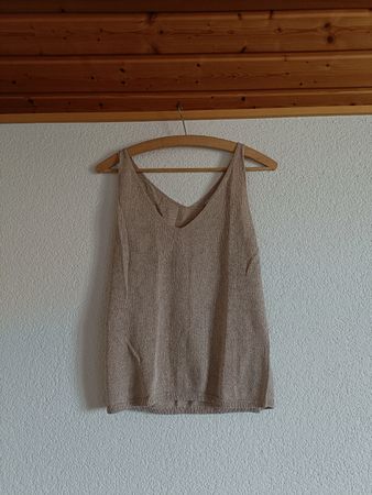 Top Mango Basics rose pâle doré - Taille XS