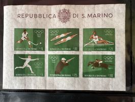 San Marino - 1960 Olympia Games Kleinbogen **