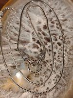 STERLING SILBER 925° KETTE 65 cm. LANG MIT PUNZE, 10,2 G.