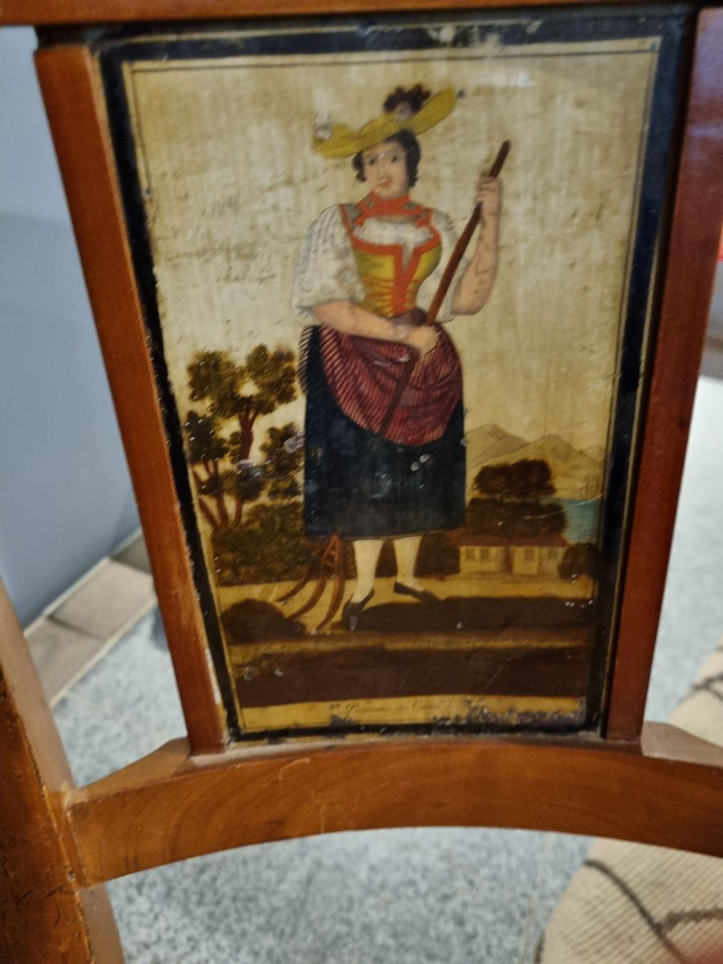 Sedie: Rare suite de 6 chaises Directoire d'époque origine bernoise – Usato da Morgins venduto da pmd_px9d 5