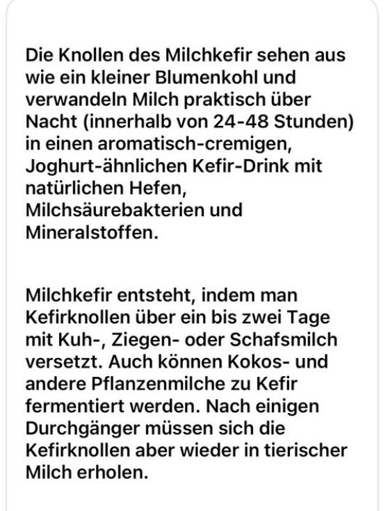 Lebensmittel & Spezialitäten: Milchkefir 15-20 gr – Gebraucht aus Hallwil von Perle431 4