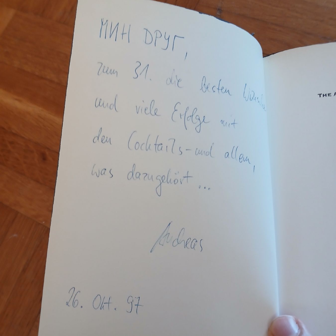 Bücher: Charles Schumann American BAR Buch – Gebraucht aus Wädenswil von LeTroedel 1