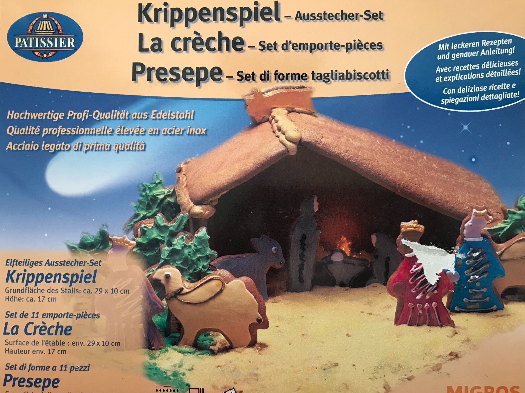 Migros Teglie da forno: Krippenspiel-Ausstecher-Set, 11x Teile – Nuovo e nell'imballaggio originale da Hünenberg See venduto da spartakus02