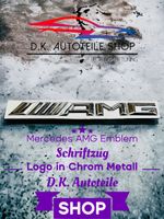 Mercedes AMG Emblem Schriftzug Logo Neu in Chrom Metall