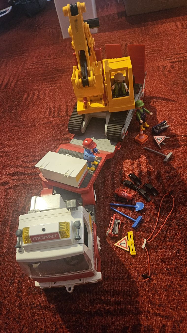 Playmobil Spielzeuge: Playmobil Tieflader 3935 mit Bagger 3001 – Gebraucht aus Rudolfstetten von Hoppel17 2